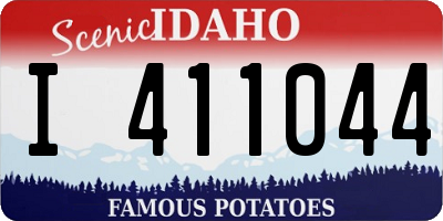 ID license plate I411044