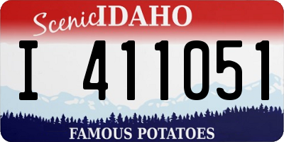 ID license plate I411051