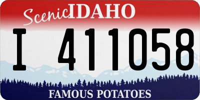 ID license plate I411058