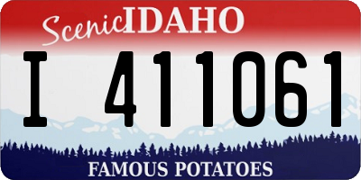 ID license plate I411061