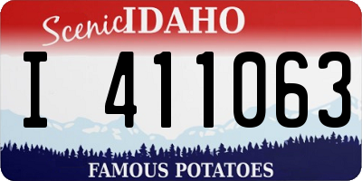 ID license plate I411063