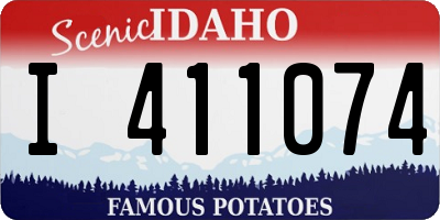 ID license plate I411074