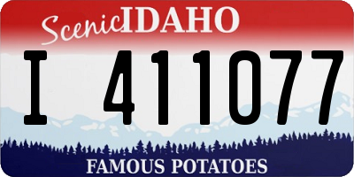 ID license plate I411077