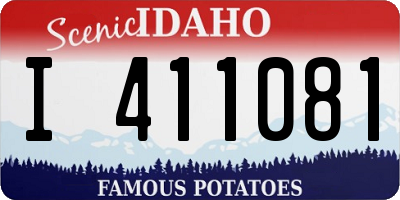 ID license plate I411081