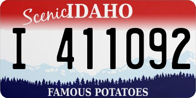 ID license plate I411092