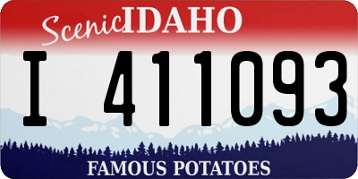 ID license plate I411093