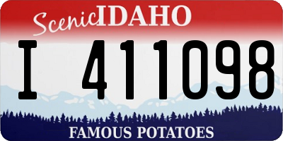 ID license plate I411098