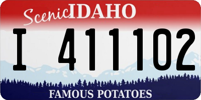 ID license plate I411102