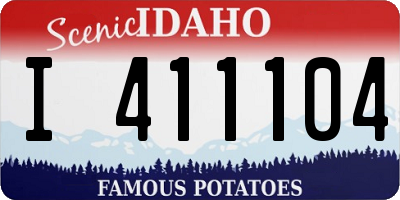 ID license plate I411104