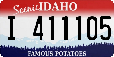 ID license plate I411105
