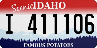 ID license plate I411106