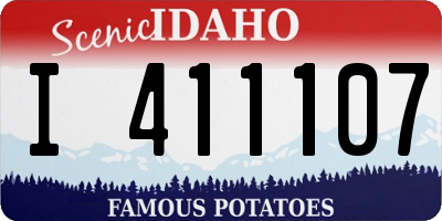 ID license plate I411107