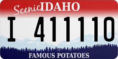 ID license plate I411110