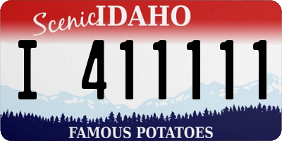 ID license plate I411111