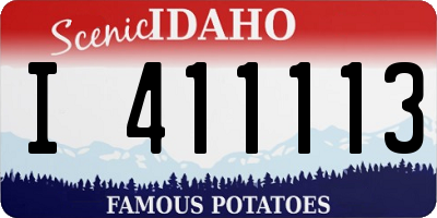 ID license plate I411113