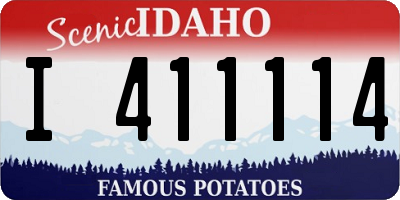 ID license plate I411114