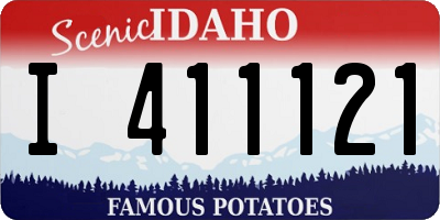 ID license plate I411121