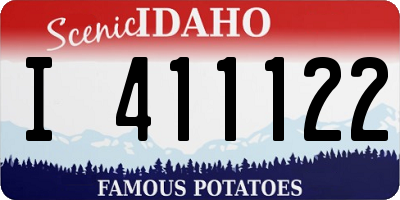 ID license plate I411122