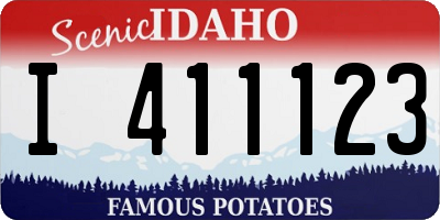 ID license plate I411123