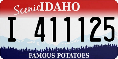 ID license plate I411125