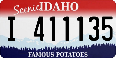 ID license plate I411135