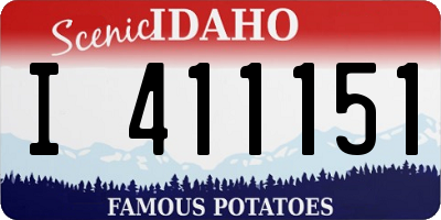 ID license plate I411151