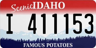 ID license plate I411153