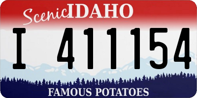 ID license plate I411154