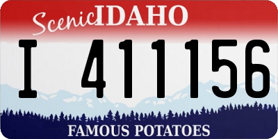 ID license plate I411156