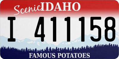 ID license plate I411158