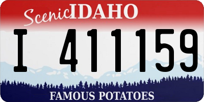 ID license plate I411159