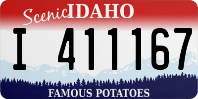 ID license plate I411167