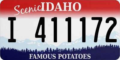 ID license plate I411172