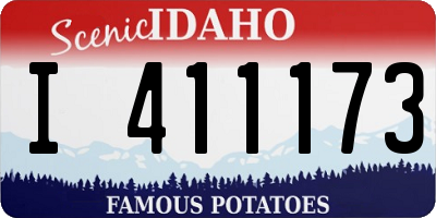 ID license plate I411173