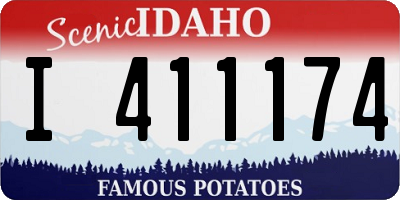 ID license plate I411174