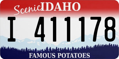 ID license plate I411178