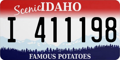 ID license plate I411198