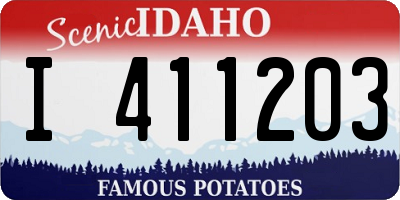 ID license plate I411203