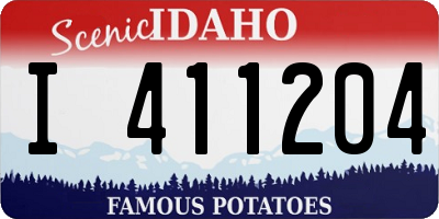 ID license plate I411204