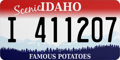 ID license plate I411207