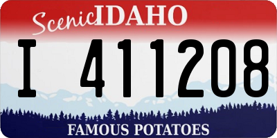 ID license plate I411208