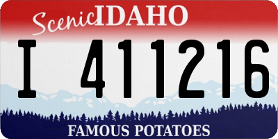 ID license plate I411216