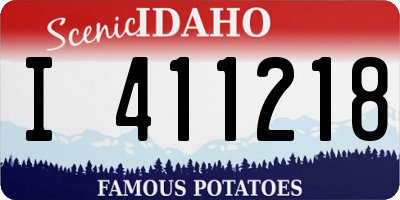ID license plate I411218
