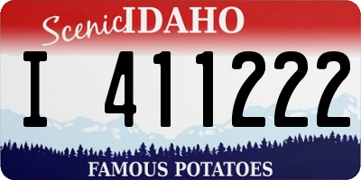 ID license plate I411222
