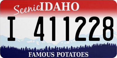 ID license plate I411228