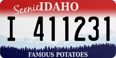 ID license plate I411231