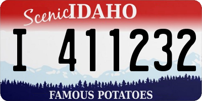 ID license plate I411232