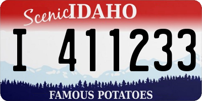 ID license plate I411233