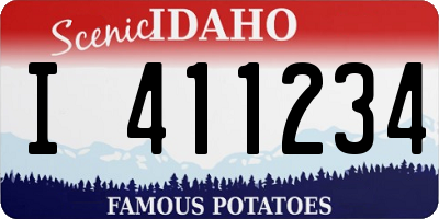 ID license plate I411234