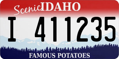 ID license plate I411235